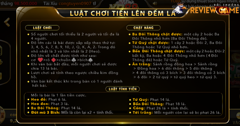 Luật chơi Tiến lên đếm lá Yo88