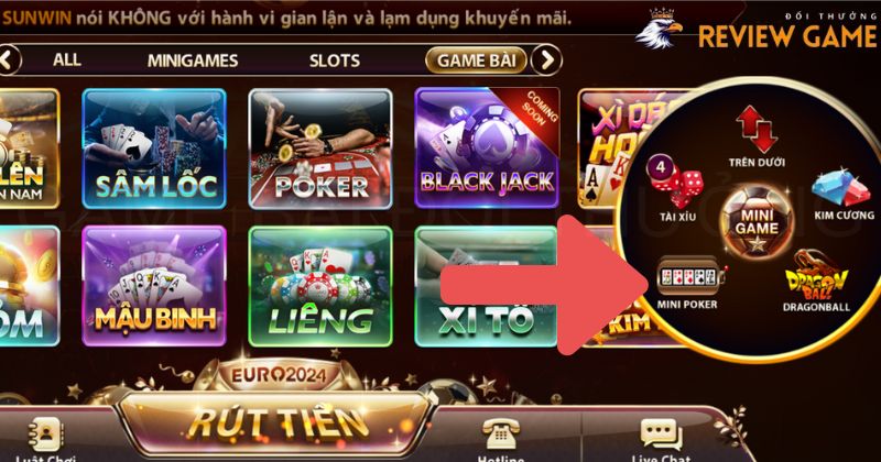 Các bước đơn giản tham gia ngay Mini Poker tại nhà cái Sunwin