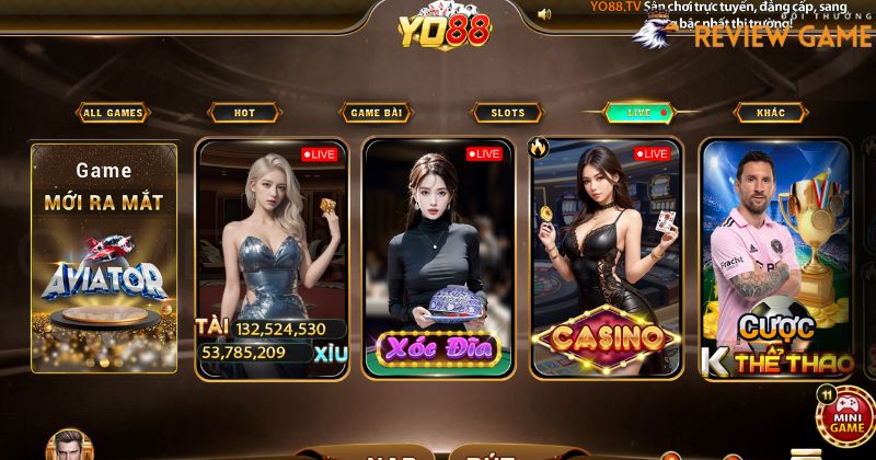 Kho Game Livestream tại Yo88 siêu đỉnh uy tín